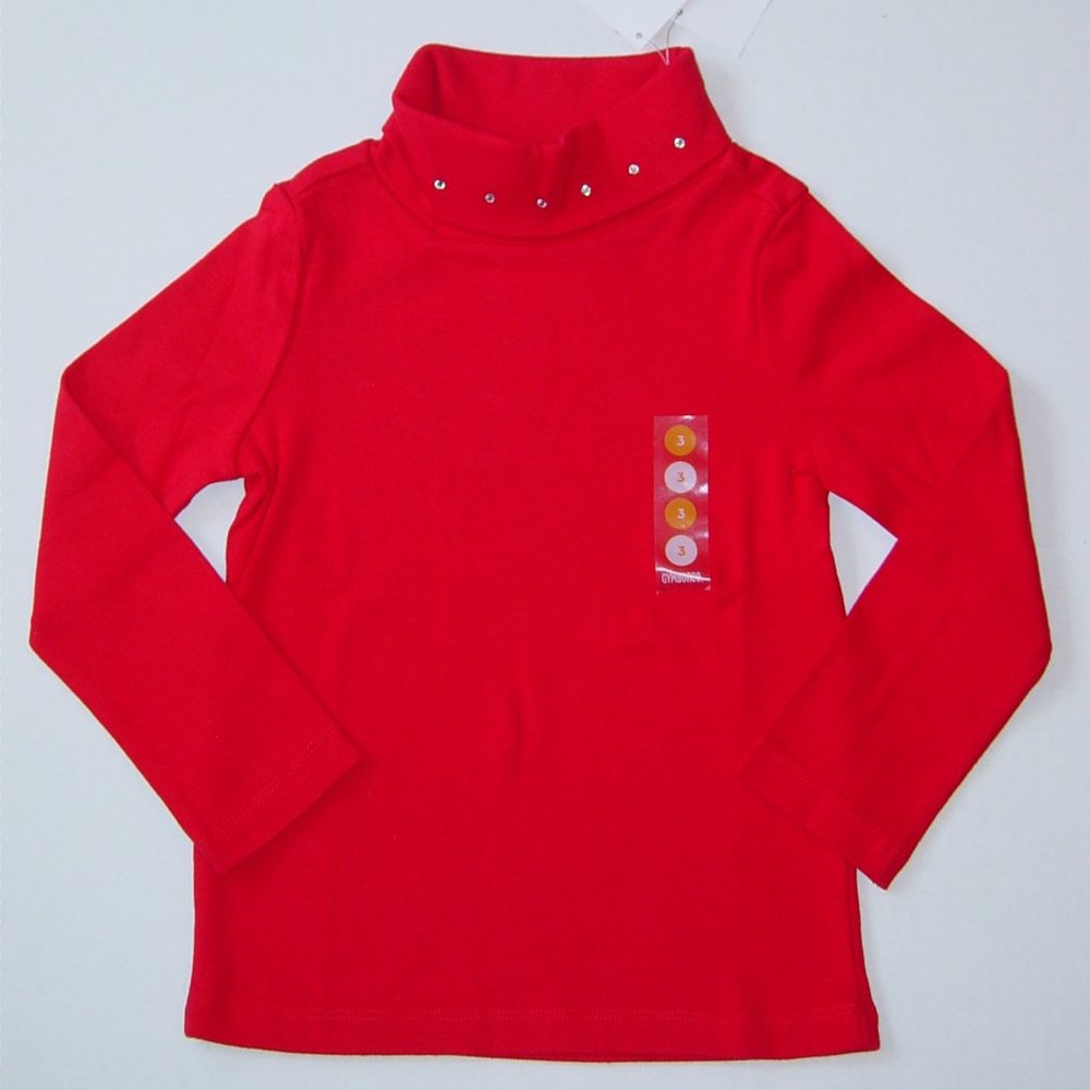 NWT Gymboree red turtleneck 4 5 6 8 with gem collar
